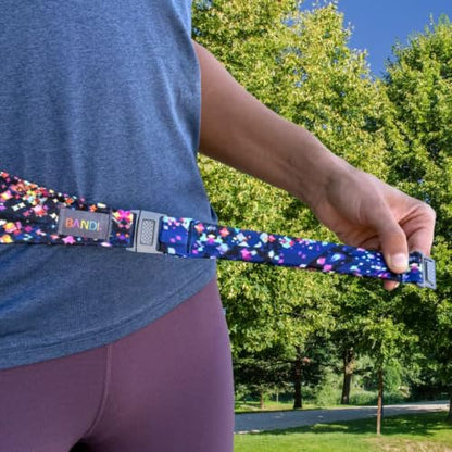 BANDI Running Belt for Women & Men – USA Made No-Bounce Adjustable Waist Pack & Secure Fanny Pack – Fits All Phones, Gels & Essentials – Zipper-Free, Medical Device Friendly - color: Lumi