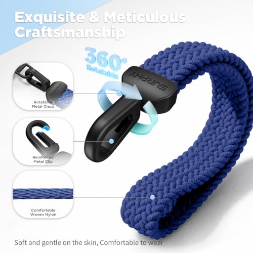 SURPHY Elastic Phone Wrist Strap, Phone Lanyard, Key Chain Lanyards - color: Deep Blue