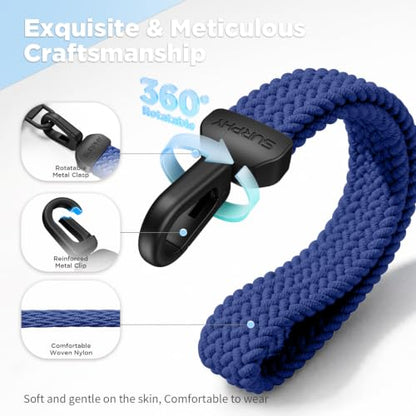 SURPHY Elastic Phone Wrist Strap, Phone Lanyard, Key Chain Lanyards - color: Deep Blue