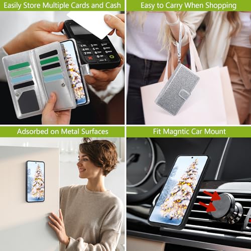 Varikke for Galaxy S26+/Plus Wallet Case Magnetic Detachable, Silver - color: Silver, size: Galaxy S26+/S26 Plus 6.7"