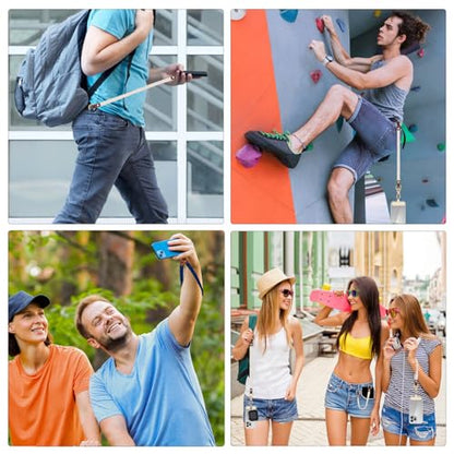 Hovmwey Stretchy Phone Lanyard Tether, 2 Pack Phone Leash Anti-theft Phone Strap for Anti-drop Outdoor Hiking Cycling Climbing Universal for Most Cell Phones, Starlight - color: Starlight