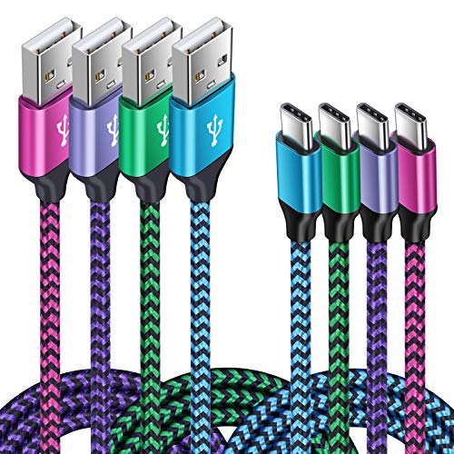 4Pack Car Carplay Charger Cable Fast Charging for iPhone 16 15 Pro,15/16 Pro Max,15/16 Plus,16/15 16e, USB Type C Charger Android Phone Cord for Samsung Galaxy S25 S24 Ultra A16 A15 - color: USB Type C