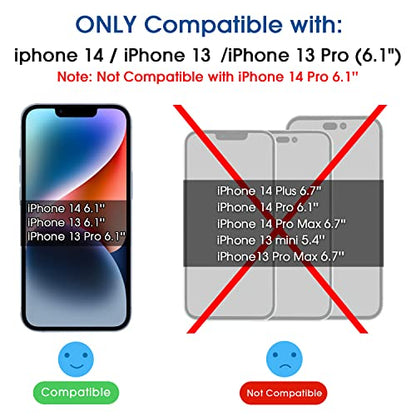 amFilm OneTouch for iPhone 14 Screen Protector 6.1'' Tempered Glass - size: IPH14-6.1”