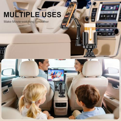 Tablet Holder for Car, 3 in1 Stable Cup Holder ipad Car Mount with Expander