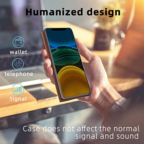 MONASAY Wallet Case Compatible for iPhone 12 mini 5G 5.4-inch,[Glass Screen Protector Included] [RFID Blocking] Flip Folio Leather Cell Phone Cover with Credit Card Holder, Red - color: Red