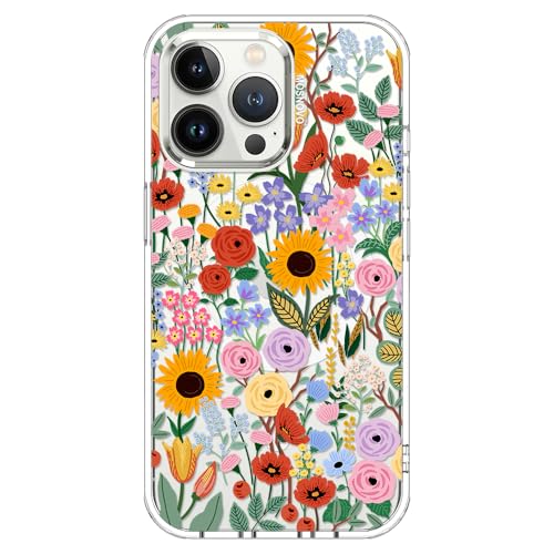 MOSNOVO Case for iPhone 13 Pro, [Compatible with Magsafe] [Buffertech 6.6ft Military-Grade Drop Protection] [Anti Peel Off Tech] Clear Phone Case Design - Blossom & Bloom - color: Blossom & Bloom, size: iPhone 13 Pro