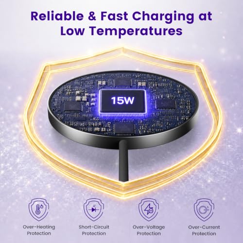 15W Magnetic Fast Charging Pad, Wireless Charger for Apple MagSafe - color: Black*3