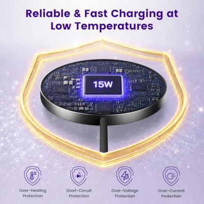 15W Magnetic Fast Charging Pad, Wireless Charger for Apple MagSafe - color: Black*3