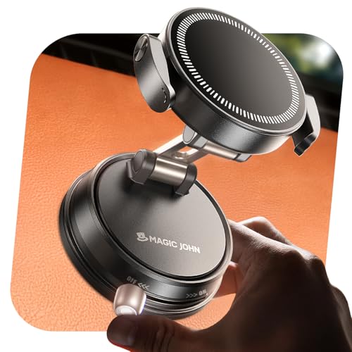 MAGIC JOHN for Magsafe Car Mount, Magnetic Phone Holder for Car - color: Black
