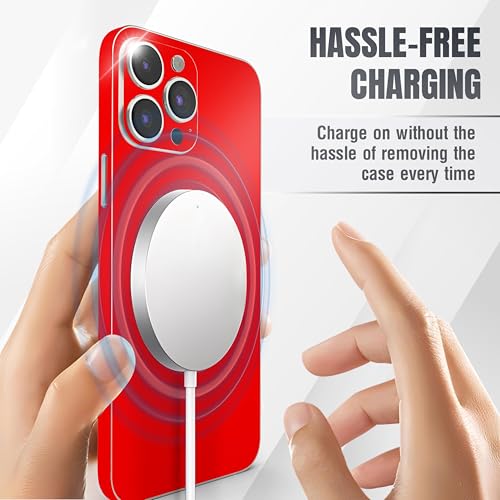 2Pcs Skin Wrap Compatible for iPhone 15 Pro – Slim Decal Vinyl Protective Film for Sides & Back – Sleek Fit, Premium Look – Compatible with All iPhone 15 Pro Cases - Red - color: Red