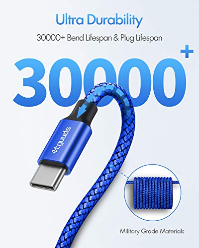 etguuds USB C to USB C Cable 4ft, 2-Pack 60W C to C Cable Fast Charging - color: Blue, size: 4ft