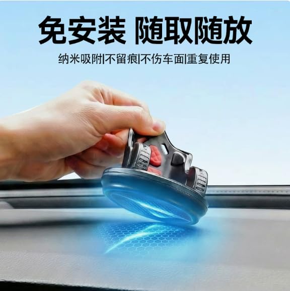 Car Phone Holder, Car Dashboard Phone Mount with Silicone Pad Mat, Slip Free Desk Phone Stand, Universal for Most Smartphones,GPS Devices and More (Red) - color: Red&Black