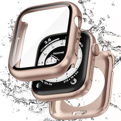 Full Protection Cover for Apple Watch SE3/SE2/SE Series 6/5/4 40mm - color: Rose gold, size: 40mm