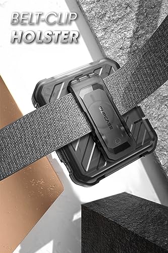 SUPCASE for Samsung Galaxy Z Flip5 5G Case with Kicktand, Black | Detachable Belt-Clip, Hinge Protection, Front Screen Protector, Full Body Military-Grade Phone Cover, Unicorn Beetle Pro