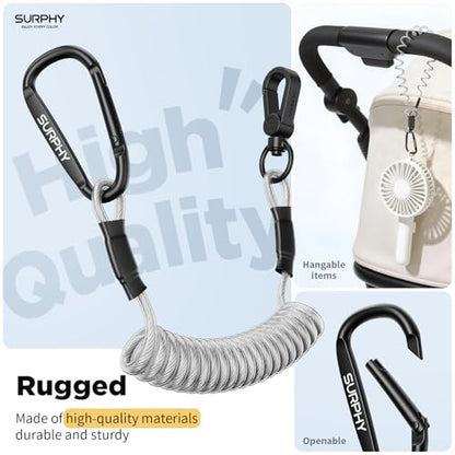 SURPHY Anti Theft Phone Strap, Phone Lanyard, Sturdy Steel Wire Keychain - color: Clear & Clear