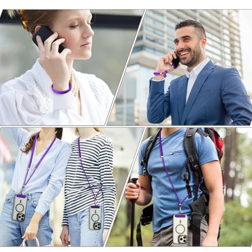 VVAAGG Cell Phone Lanyard for iPhone Crossbody Phone Strap - color: Dkpurple