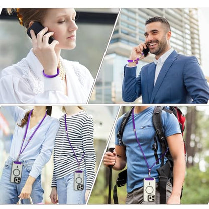 VVAAGG Cell Phone Lanyard for iPhone Crossbody Phone Strap - color: Dkpurple