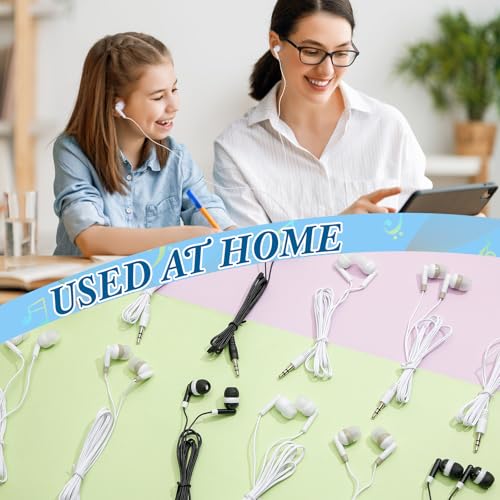 Kigeli 300 Packs Wired Earbuds Bulk, Black,White,Grey - color: Black,White,Grey