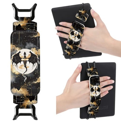 Hand Strap for Kindle, Fantasy Black Gold Dragon - color: B-Black Gold Dragon