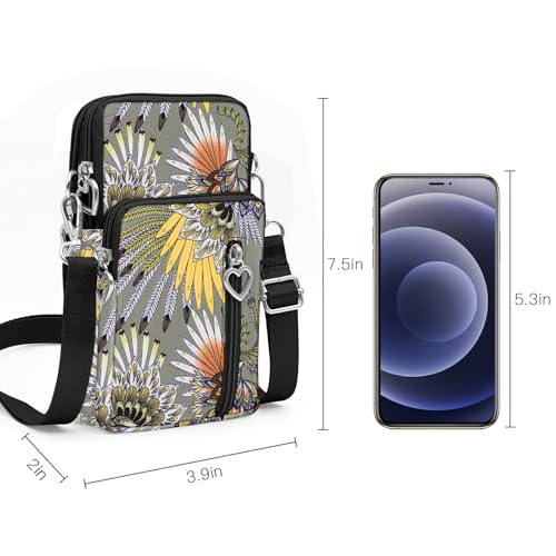 BIAOTIE Lightweight Small Crossbody bags Cell Phone Purses Travel Pouch Shoulder Bag for Women - color: Black-k