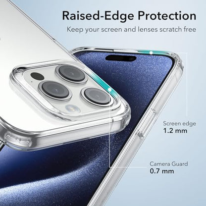 ESR Clear Case for iPhone 15 Case, Shockproof Thin Cover, Yellowing-Resistant Slim Transparent TPU Phone Case, Zero Series, Clear - color: B-Clear