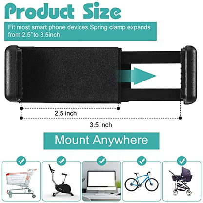 Amylove 2 Pcs Stroller Phone Holder Universal Stand, Black, Novel - style: Novel