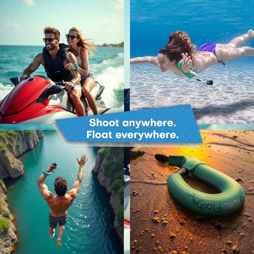 Waterproof Phone & Camera Float Wrist Strap for Underwater | Waterproof Float Strap Compatible with GoPro Hero 13, Insta360 X4, DJI Action 5 Pro, iPhone, OM System TG-7 & Kodak WPZ2 - color: Turquoise Splash