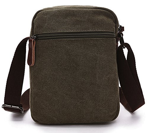 Mini Crossbody Bags for Women and Men - Small Purses and Handbags - Travel Bag - Canvas Shoulder Purse - color: Army Green