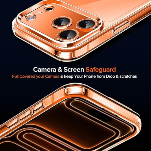 Case Clear for iPhone 15, [Upgraded Non-Yellowing] Military-Grade Protection Shockproof Bumper Transparent Ultra Slim Protective Case Cover, Anti-Scratch Back, Non-Slip