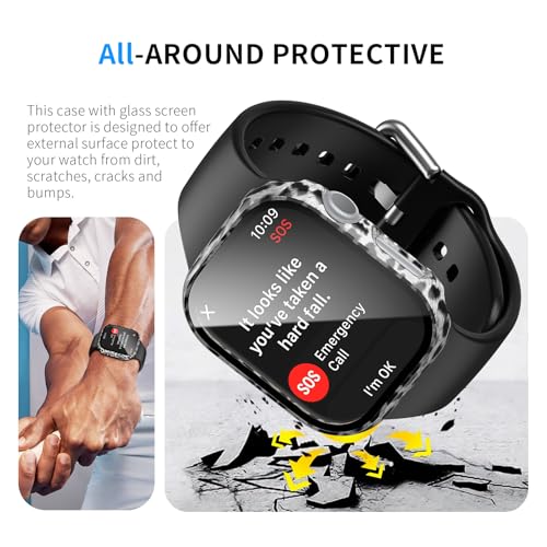 12 Pack Hard PC Case Compatible with Apple Watch Series 11/10 42mm - color: 12 pack A, size: 42mm-Series 10/11