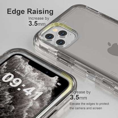 Follaroma for iPhone 11 Pro Max Case, Shockproof, Crystal Gray | Heavy Duty Shockproof Protection Phone Cases, Anti-Drop, Military Grade Dual Layer Transparent Rugged Protective Cover, 6.5" - color: Gray, size: iPhone 11 Pro Max 6.5‘’