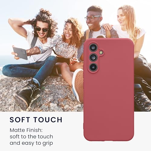 kwmobile Case Compatible with Samsung Galaxy A54 5G Case - Protective Slim TPU Phone Cover - Soft Matte Finish - Dark Rose - color: Dark Rose, size: Galaxy A54 5G