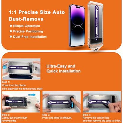 2-Pack Matte Privacy Screen Protector for iPhone 14 Pro Max / 15 Plus / 16 Plus,Anti-Glare & Anti-Spy,Anti-Fingerprint,Smooth as Silk,Easy Installation, Military-Grade 9H Hardness - size: iPhone 14 Pro Max / 15 Plus / 16 Plus