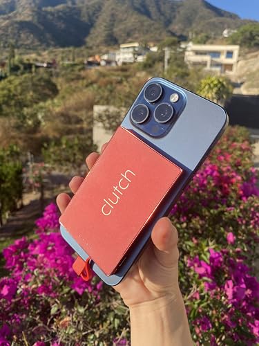 Clutch - Pro USB-C Portable Charger - Compatible with iPhone 15, 16, 17 & Android Devices - Power Bank Magnetic Battery - TSA Travel Approved - USB Rechargeable - Built-in Cable - 5000 mAh - 3.7oz - color: Red