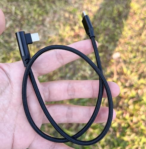 USB C to USB C Cable, 1.5FT, 3 Packs, Right Angle, 60W PD - size: 1.5ft, 1.5ft, 1.5ft