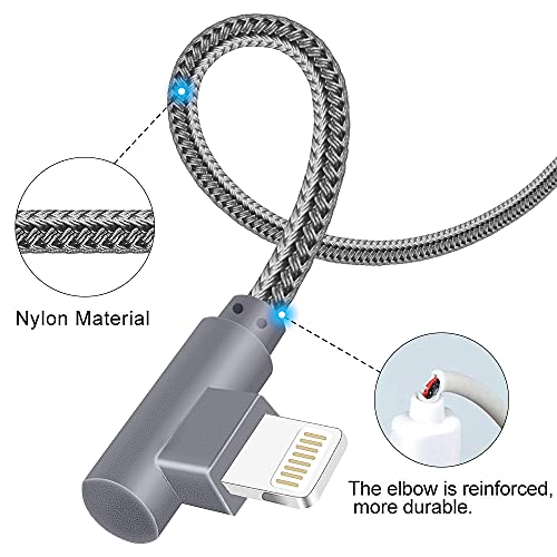 APFEN 3Pack 6FT 90 Degree iPhone Charging Cable for iPhone 14 - size: 6FT
