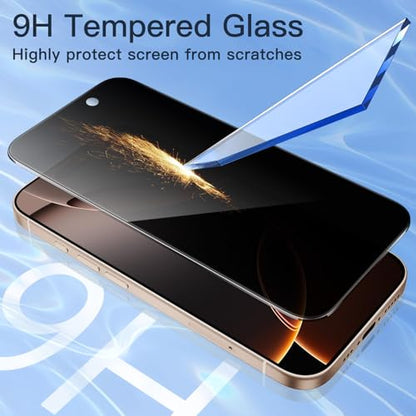JETech Privacy Screen Protector for iPhone 16 Pro Max, 2-Pack - size: iPhone 16 Pro Max