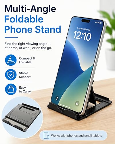 JIFANPAUL Foldable Phone & Tablet Stand Compatible with iPhone/iPad - size: S