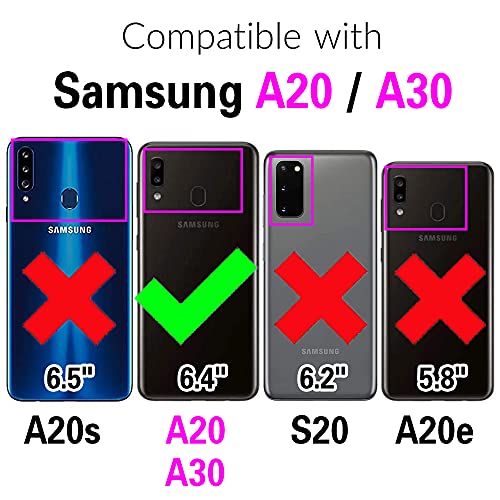 Argyle Wallet Case for Samsung Galaxy A20 A30 with Wrist Strap Shoulder Strap, 9+ Card Slots Zipper Purse Luxury PU Leather Stand Checkered Phone Cover for M10s A 30 20A SM A205G Black | Girls, Wrist/Shoulder Strap, Card Slots, Purse, Luxury PU Leather, S