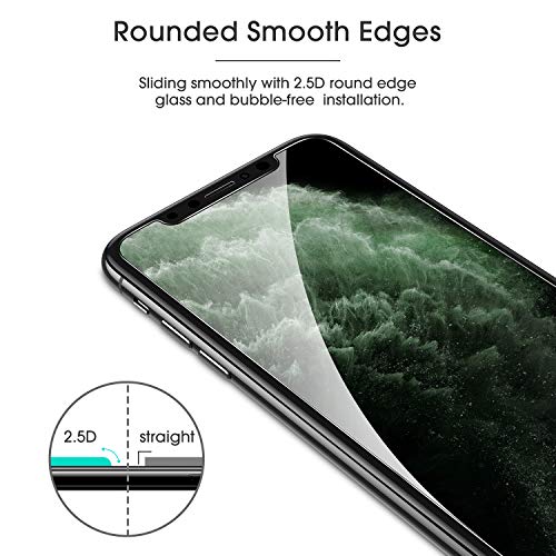 OMOTON Pack of 4 Tempered Glass Screen Protector Film for iPhone 11 Pro/X/XS [Installation Kit Provided] Anti-Scratch, Easy Installation, Bubble-Free, Transparent [5.8 Inches/5.8 Inches) - size: iPhone X