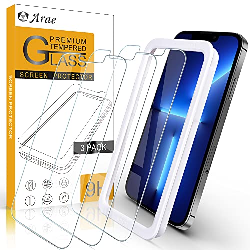 Arae Screen Protector Compatible with iPhone 13 Pro Max / 14 Plus, HD Tempered Glass Anti Scratch Work with Most Case, 6.7 inch, 3 Pack - size: iPhone 13 Pro Max/14 Plus 6.7 inch