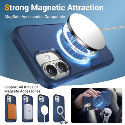 jaroco Magnetic for iPhone 17 Case Heavy Duty Rugged Dual-Layer Blue - color: Blue, size: iPhone 17