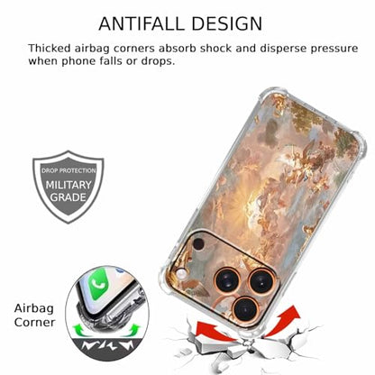 Case for iPhone 17 Pro with Renaissance Art Design,Cute Angel God Greek Mythology Painting,Clear Soft TPU Bumper Phone Cover,6.3"(Mythology,17Pro) - color: Mythology, size: iPhone 17 Pro