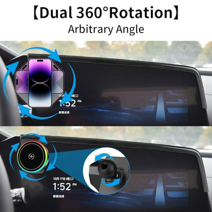 Car Magnetic Phone Mount for Hyundai Elantra 2021 2022 2023 2024 2025 2026 Auto Interior Accessories Best Cellphone Holder Fast 15W Wireless Charger Cell Phones Charging Screen Stand Accessory