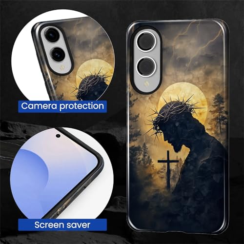 CARLOCA Case for Samsung Galaxy S25 Edge,Faith Inspired Christians Scripture Design Hybrid Dual Protection Soft TPU + Hard PC,Shockproof Anti-Scratch Cover Men Women Stylish Protective Phone Case - color: Faith Inspired Christians Scripture, size: Galaxy