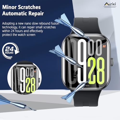 6 Pack Compatible for Xiaomi Redmi Watch 5 Screen Protector, Flexible TPU Film [Not Glass], Full Coverag, HD Clear Easy Install, Bubble Free for Redmi Watch 5 Screen Protector - size: RM6-Redmi Watch 5-Z-1
