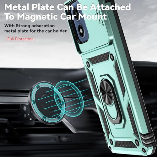 SunStory for Motorola Moto G Play 4G 2024 Case with Kickstand,Green - color: Green
