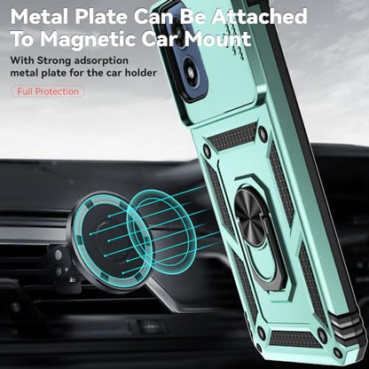 SunStory for Motorola Moto G Play 4G 2024 Case with Kickstand,Green - color: Green