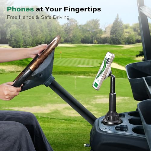 ICARMOUNT Golf Cart Phone Holder, Strong Magnetic Cup Holder - color: MagSafe