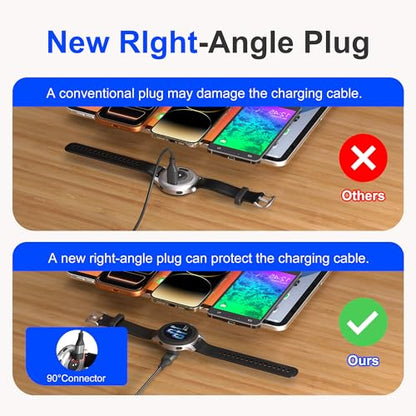 100W Multi Charging Cable with Garmin Watch Charger - 10ft Multi Charger Cable with 100W USB C, Mfi Lightning, Micro-USB, Garmin Watch Charger L-Shape for Garmin Watch iPhone 17-6 iPad Android Laptop